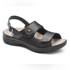 NIB [Dr. Comfort] Lana Arch Support Non-Slip Adjustable Sandals Black Women’s 7